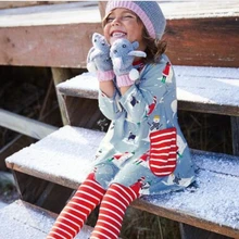 Рождественское платье для маленьких девочек; платья принцессы в полоску с карманами и рисунком снеговика; Лидер продаж года; повседневная одежда в британском стиле для девочек