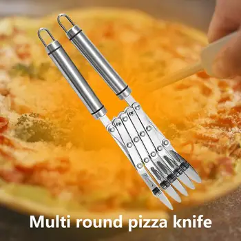 

Steel Pizza Cutter Multi Wheel Deep-fried Dough Sticks Slicer Kitchen Tool