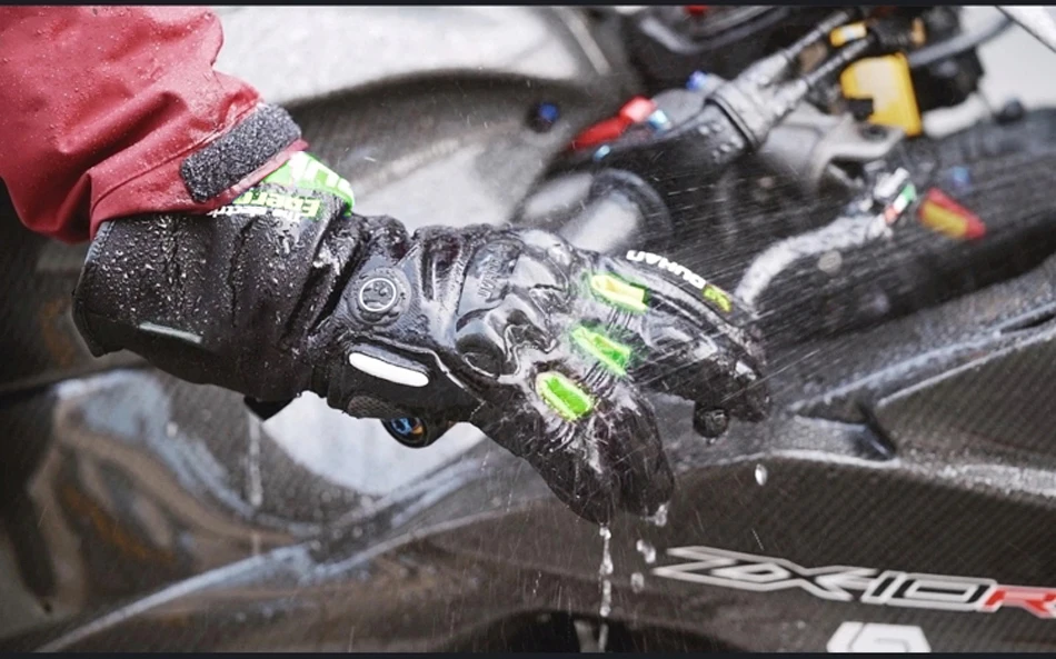 DUHAN зимние перчатки с подогревом теплые водонепроницаемые ветрозащитные Мотоциклетные Перчатки мотоцикл мотобайк теплые Мотоциклетные Перчатки