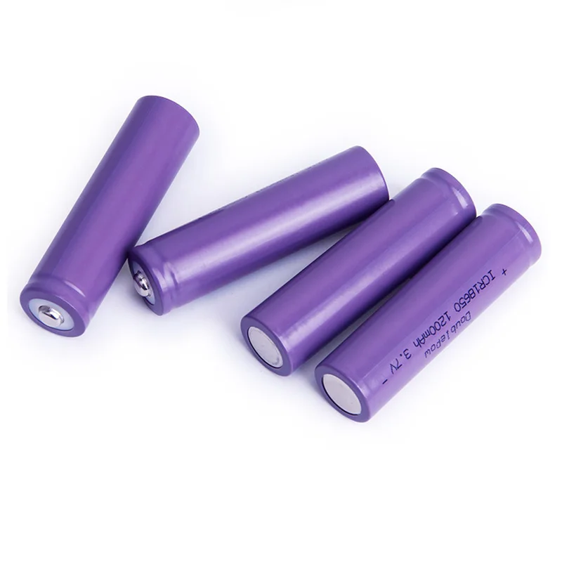 

100% New 18650 Rechargeable Battery 3.7V 1200mAh Li-lon Battery for Flashlight Small Fan Walkie Talkie 18650 Lithium Battery