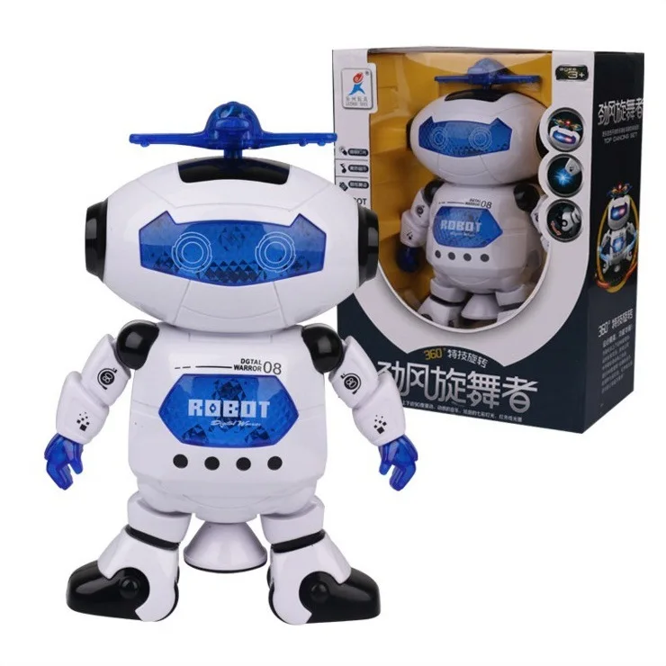 

Genuine Product New Style Space Dancing Electric Robot Brand New 360-Degree Rotating Light And Sound Infrared Hot Selling Play