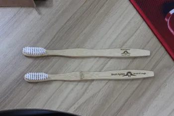 

50Pcs/Set 19cm Custom Logo Oral Care Tools Wave White Bristle Adult Natural Bamboo Toothbrush Tooth Brush With Recycled Box