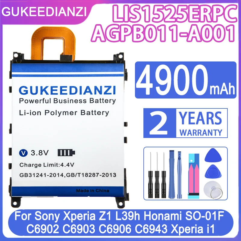 Аккумулятор GUKEEDIANZI LIS1525ERPC AGPB011-A001 4900 мАч для Sony Xperia Z1 L39h Honda SO-01F C6902 C6903 C6906 C6943 i1 |