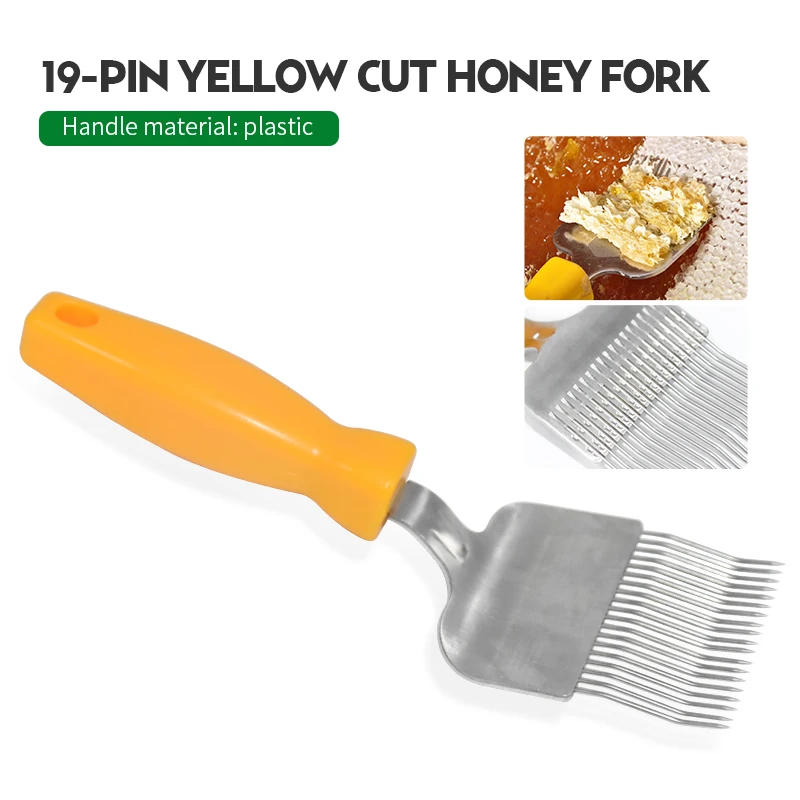 

beetop 19 pin Stainless Steel Tines Comb Uncapping Fork Cut Honey Fork Bee Beekeeping Tools