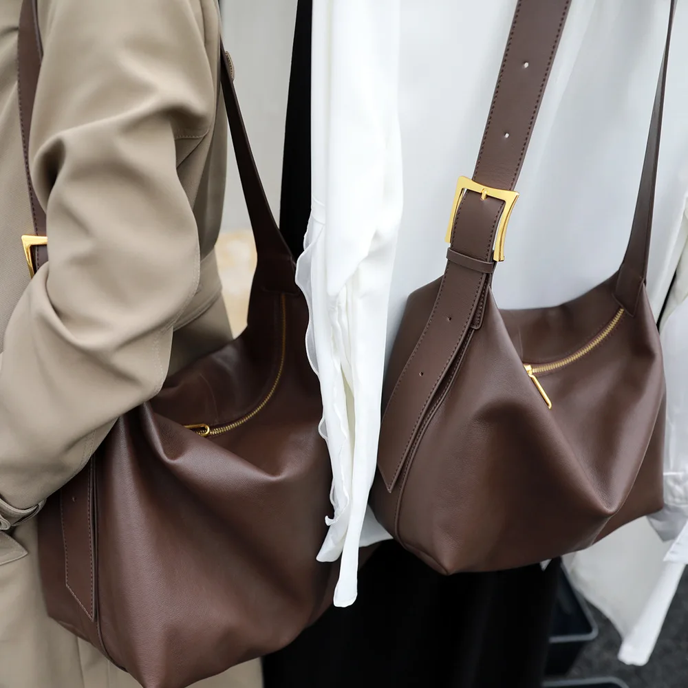 

Fashion Women Tote Bag Soft Genuine Leather Shoulder Handbags Capacity Cow Leather Handbag 2020 Luxury Designer Female Hand Bags