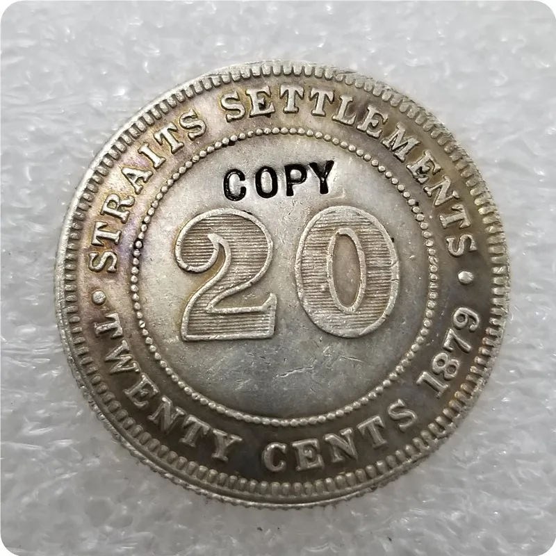 1872-1899 проливы жевательной королевы Виктории 20 Cent КОПИЯ памятных монет-копии монет медаль коллекционные монеты - Цвет: 1879H