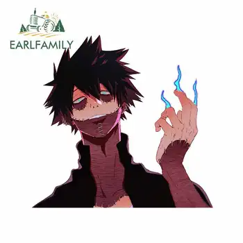 

EARLFAMILY 13cm x 11.6cm for My Hero Academia Fine Decal 3D Funny Car Stickers DIY Occlusion Scratch Waterproof 3D Decoration