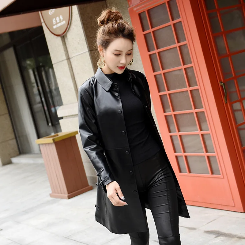 

Genuine Jacket Women 2020 Spring Autumn Sheepskin Coat Slim Fashion Leather Jackets Women's Windbreaker F12J006 YY390