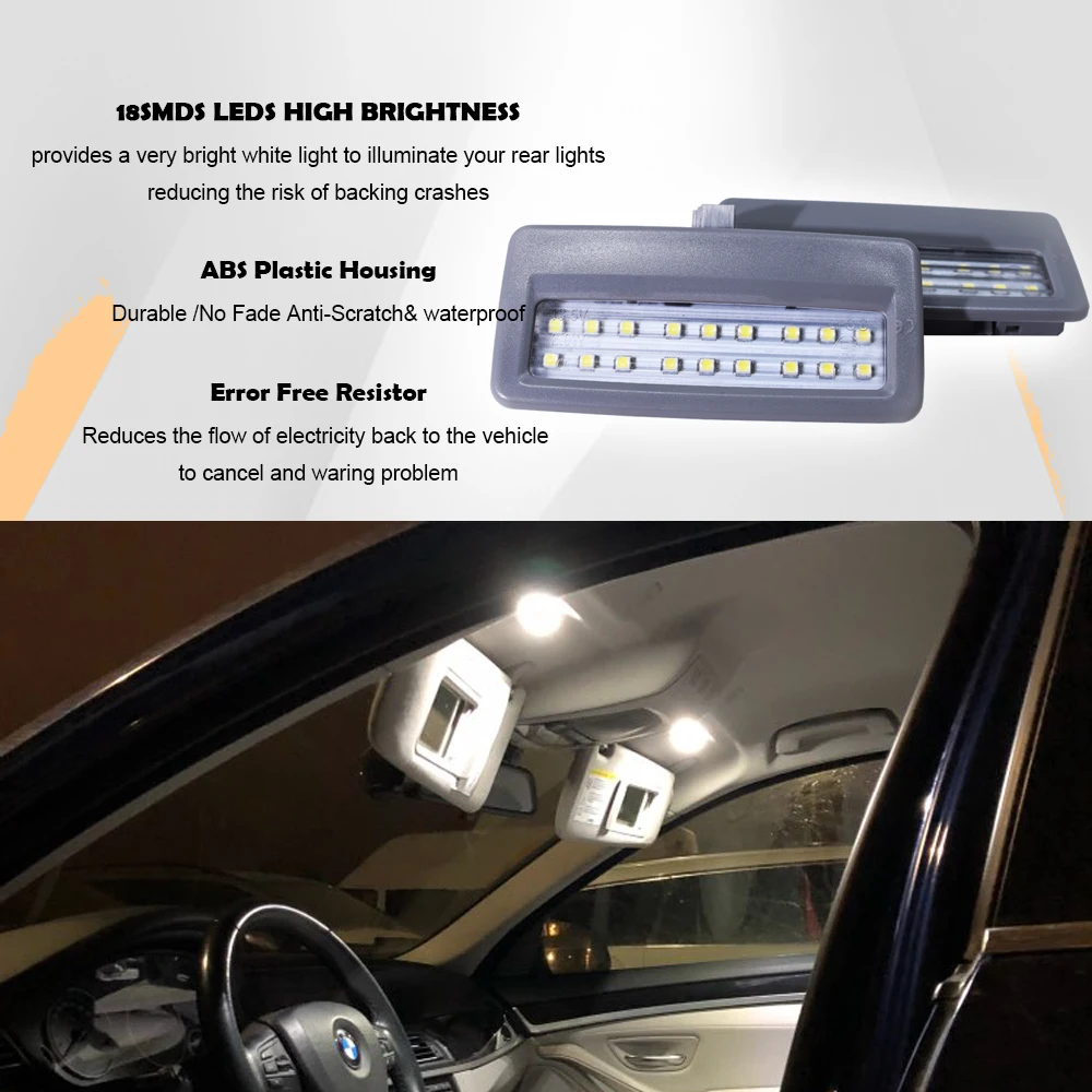 Hopstyling 2 шт. серебряные линзы светильник для чтения BMW F10 F11 F07 F01 F02 F03 F04