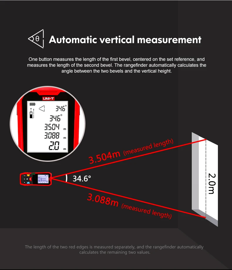 lm50 lm100, mini telêmetro laser portátil, ferramenta de medida com alcance de 50m