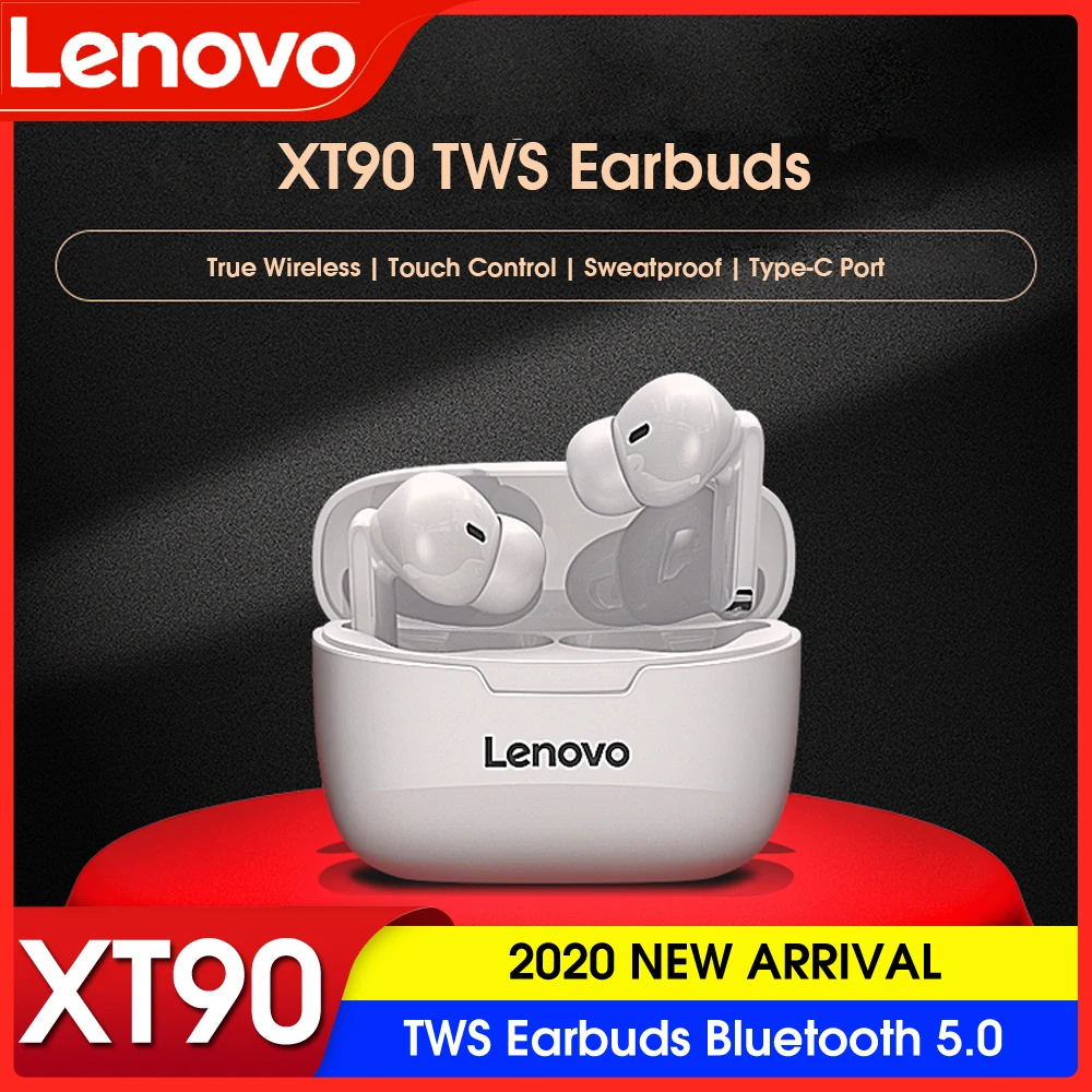 Lenovo XT90 TWS Earbuds Bluetooth 5.0 True Wireless Headphones Touch Control Sweatproof
