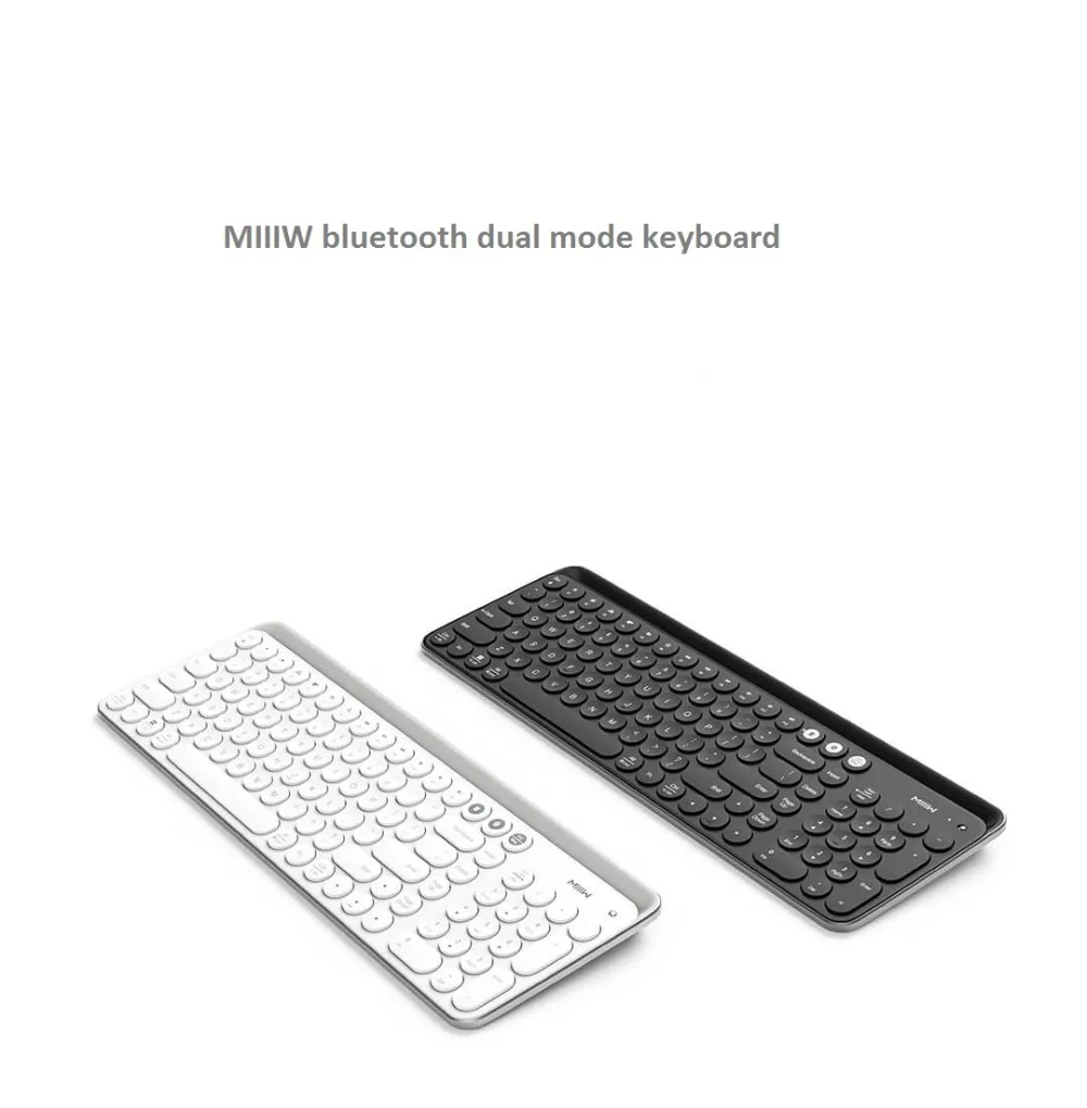 MIIIW Двухрежимная bluetooth клавиатура беспроводная клавиатура одноклавишный переключатель портативный светильник ноутбук выключен