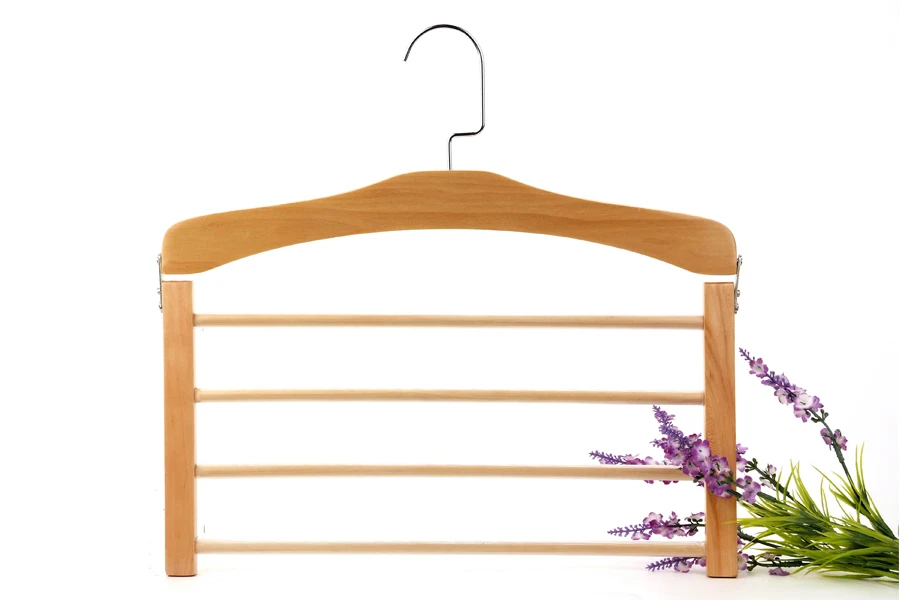 Wood Multi-Functional Pants Hanger Rack Perchas Para Pantalones Towel Scarf Hanger Closet Wardrobe Organizer Space Saving Hanger