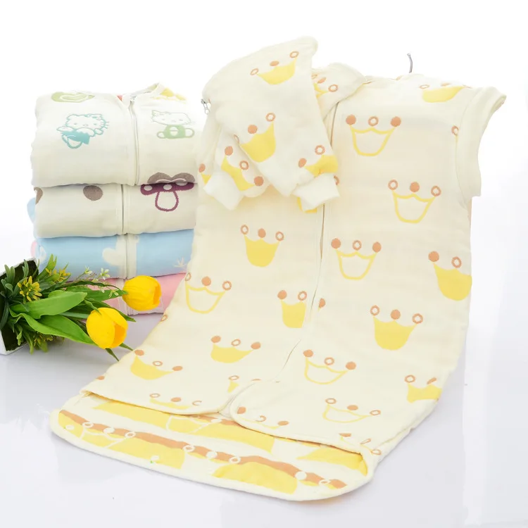 

Six-layer Gauze Envelope Sleeping Bag Baby Blanket Infant Sleepwear Anti-kick Quilt