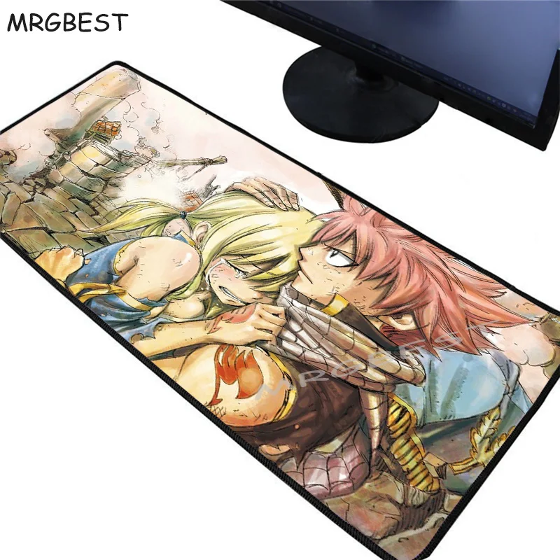 

MRGBEST Fairy Tail Anime Cartoon Speed Mousepad Locking Edge Large Waterproof Thickening Mouse Mat Gaming Keyboard Desk Pad Xxl