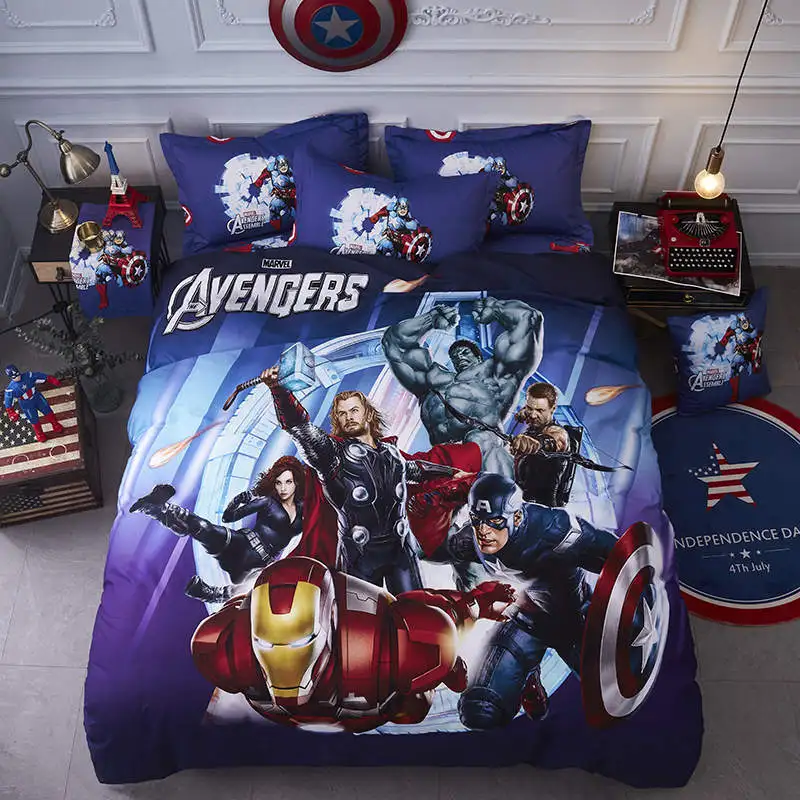 BEDDING 12 Disney marvel, Железный человек, постельное белье, Твин, 3d одеяло, набор, Королевский размер, для мальчика, покрывало для взрослых, одиночное, хлопок, пододеяльник, Мстители - Цвет: BEDDING 12