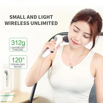 

EUSCI Handheld Electric Wand Massager Vibrating Kneading Cordless Rechargeable for Back Neck Shoulder Full Body Pain Relief