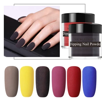 

NICOLE DIARY Dipping Nail Powder Matte 31 Colors Blinking Gradient Luminous Dip Nail Glitter Without Lamp Cure Nail Art Deco