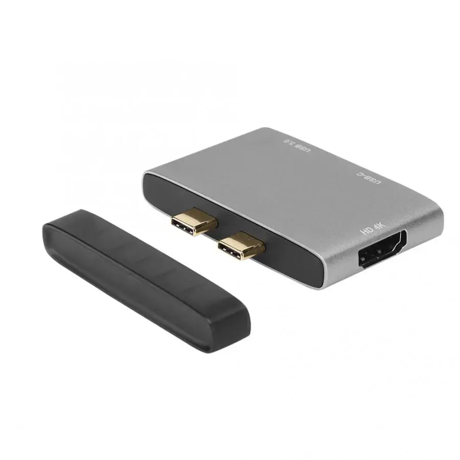 Двойной переходник USB-C HDMI с USB3.0 и зарядка PD порт для ноутбука