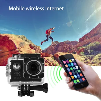 

LESHP Ultra HD 4K Sport Action Camera WIFI 1080P 16MP+ 170 Degree Angle Waterproof DV Camcorder FOR Outdoor Sports