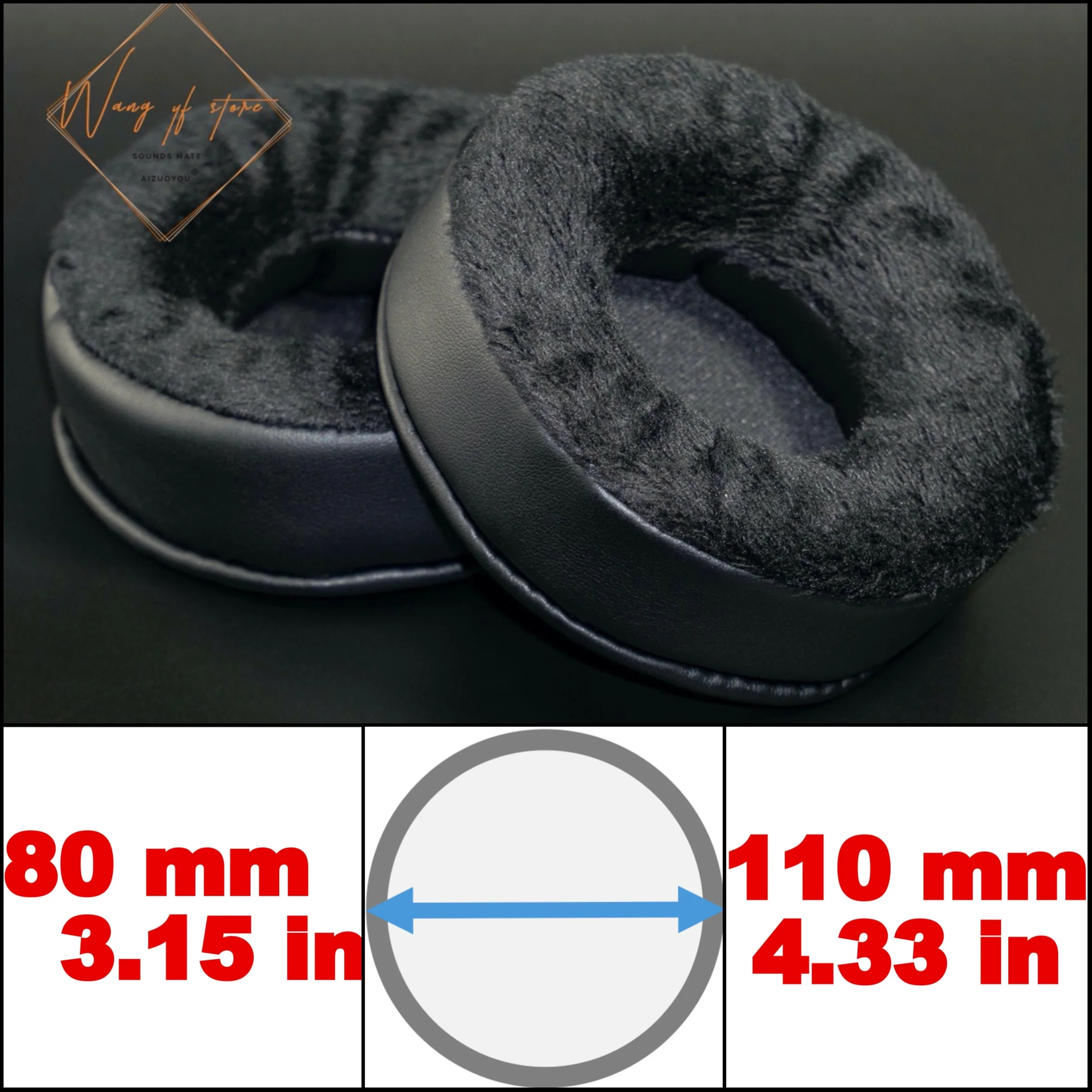 3D Super Thick Soft Foam Ear Pads Headphone Leather Velour Velvet Perfect Combine 80MM 110mm For Sennheiser For Sony For AKG