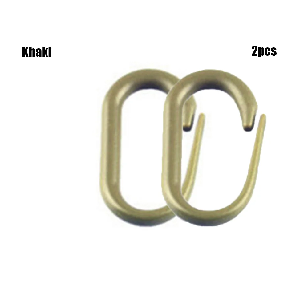 Khaki 2 шт. пластиковый рюкзак Quickdraw карабин Лямки Тактический Molle прикрепить зажим застежка крючок повесить держатель бутылки открытый оснастки пряжки - Цвет: Khaki