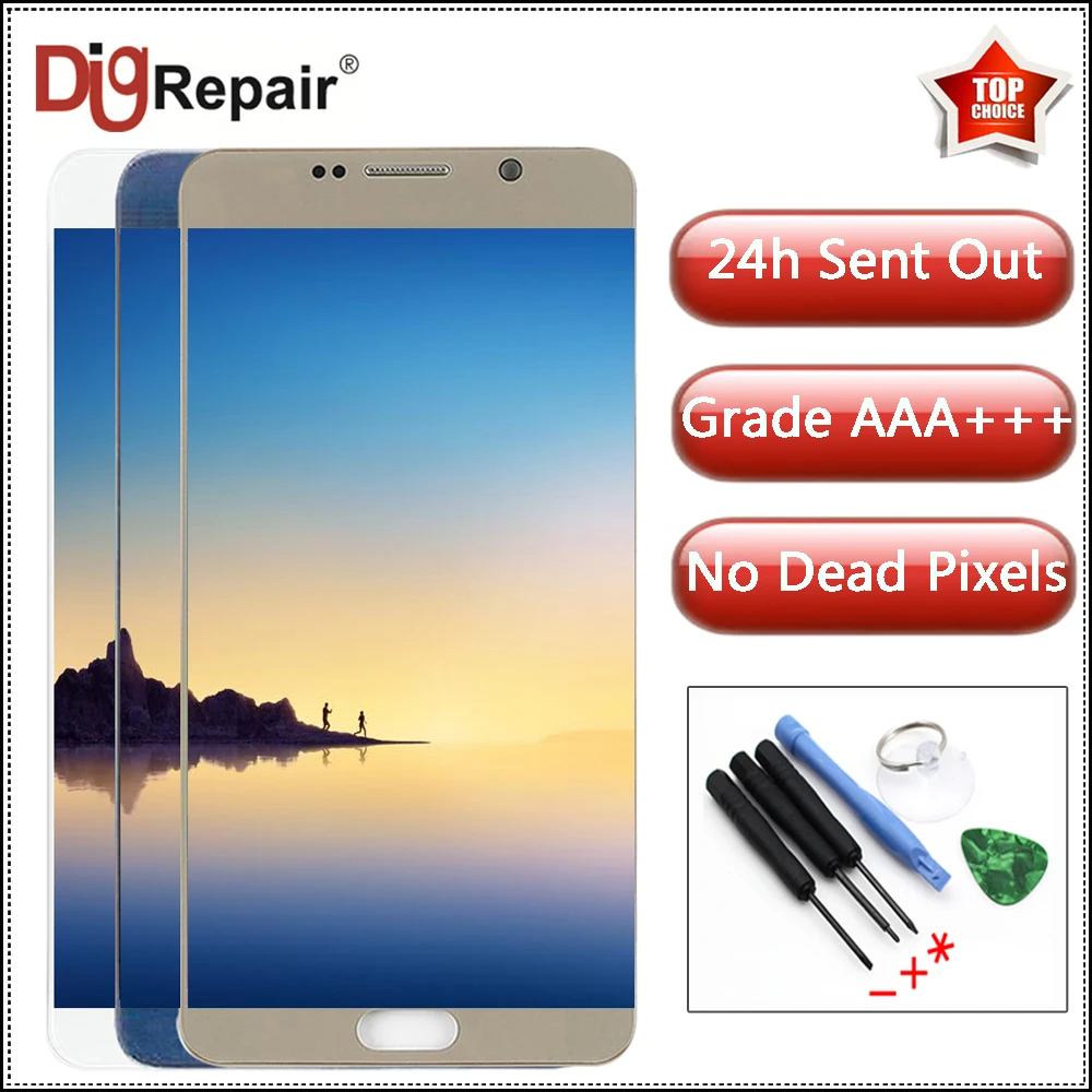 Для samsung Galaxy Note 5 lcd N920 N920F N920P N920A N920C ЖК-дисплей с сенсорным экраном дигитайзер Замена для samsung Note 5 lcd