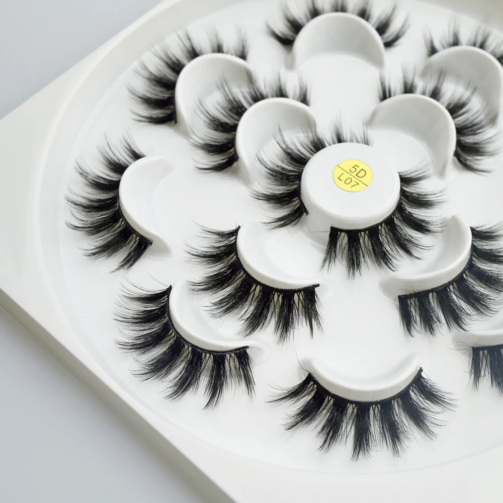 7 Pairs Mixed Styles Natural Luxurious False Eyelashes Fake Lashes 3D Mink Lashes Extension Mink Eyelash 5