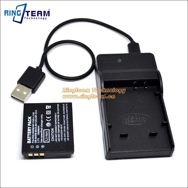 Аккумулятор и зарядное устройство USB (2-в-1) для фотоаппаратов Fujifilm FinePix F20 F40 fd F45 F47
