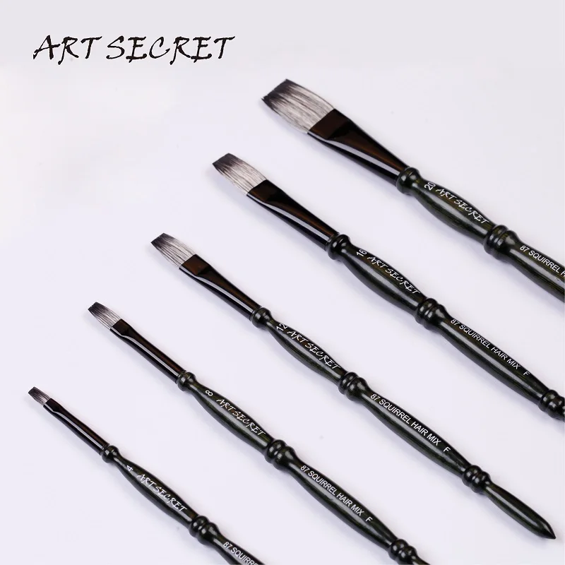 Artsecret Hohe Grade 87R 87F 87DS Eichhörnchen Aquarell Pinsel Bambus Griff Kunst Liefert Acryl Farben Schreibwaren Für Zeichnung – Detail 9