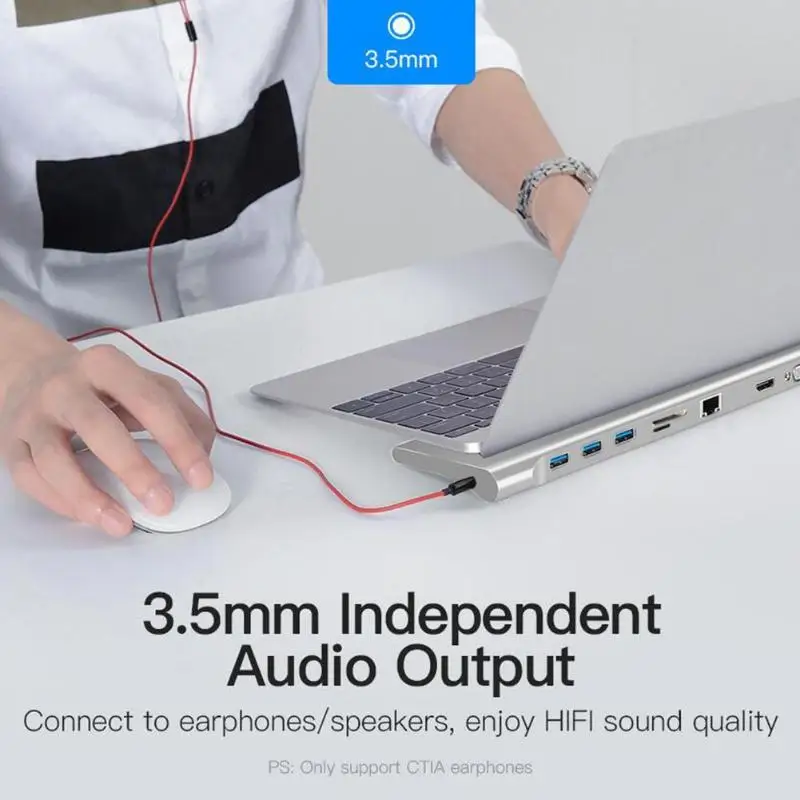 10 в 1 USB TYPE-C концентратор к USB 3,0 HDMI RJ45 TYPE-C адаптер для MacBook Pro