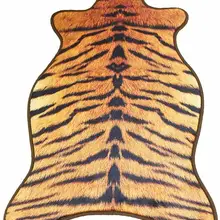 Фланелевый коврик из кожи животных, Нескользящий Впитывающий Коврик для пола, журнальный столик, диван, коврик для кухни, 35,4*24,6 дюйма, тигр, волк, корова