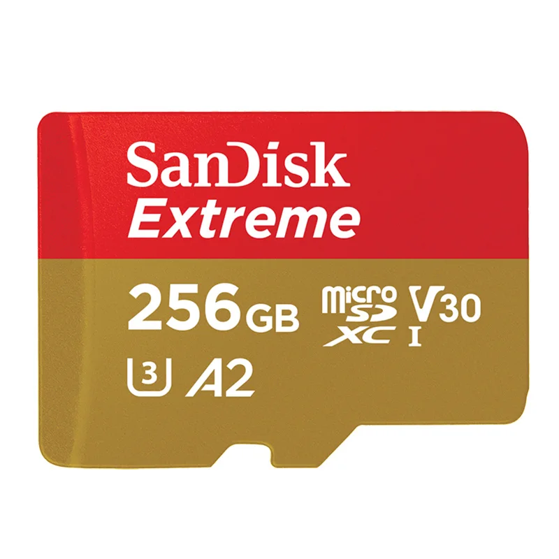 256GB A2 Original SanDisk Extreme Micro SD Card 128GB 256GB 64GB SDXC A2 U3 32GB SDHC A1 V30 Memory Card Flash Microsd With Adapter - Емкость: 256GB A2
