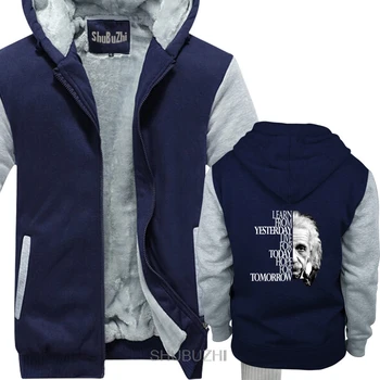 

Einstein hoody Live For Today hoodies Awesome Printed Winter thick zipper sweatshirt casual Man 6xl hoody Casual jacket sbz8037