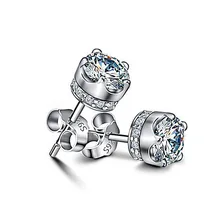 925 стерлингового серебра пирсинг Корона Рождество серьги гвоздики для женщин аксессуары Подвесные серьги de ley 925 mujer eh1314