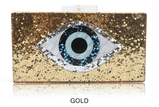 as picture Many Colors Ethnic Evileye Box Clutches Women Brand Fashion Summer Party Girl Lady Acrylic Purse Wallet Handbags drop ship - Цвет: as picture