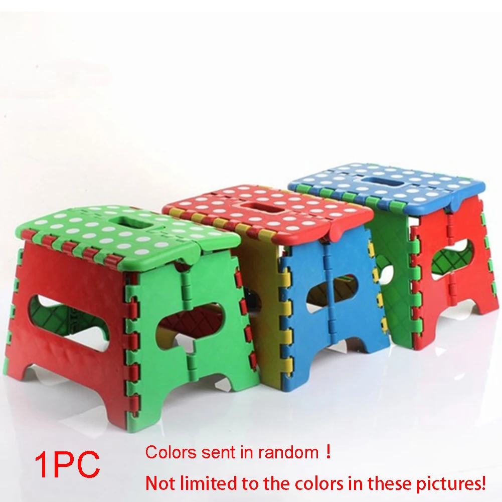 

Hinmay Small Folding Step Stool Plastic Multi Purpose Slip Resistant Top Step Foldable Storage Home Kitchen - 22*17*18cm