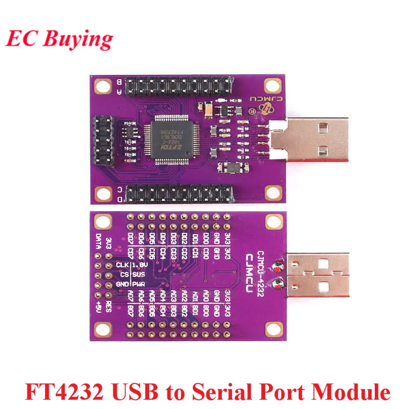 FT4232 Vierkanal-USB-zu-Seriell-Port UART/SPI/I2C/JTAG/RS232/RS485/RS422-Modul 4-Kanal FT4232HL CJMCU-4232