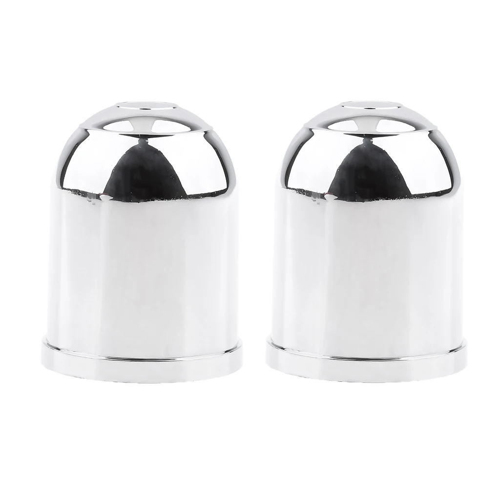 2pcs CHROME TOW BAR BALL COVER CAR TOWING HITCH TOWBALL PLASTIC CAP 50MM