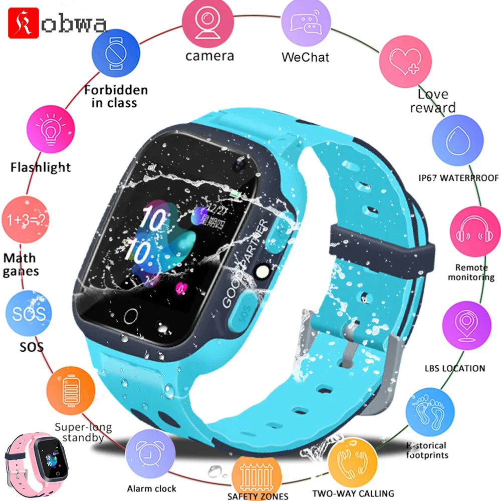 Online Kinder Smart Uhr Kinder Smart Telefon Wasserdichte Touchscreen LBS Lage Tracker Anti Verloren Monitor Kamera Foto Sicher schützen