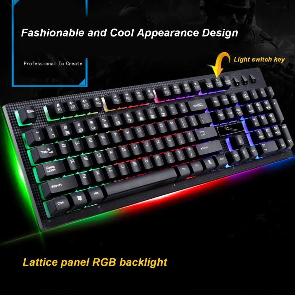 G20 USB Проводная Механическая клавиатура подвесная со светодиодной RGB Цветной