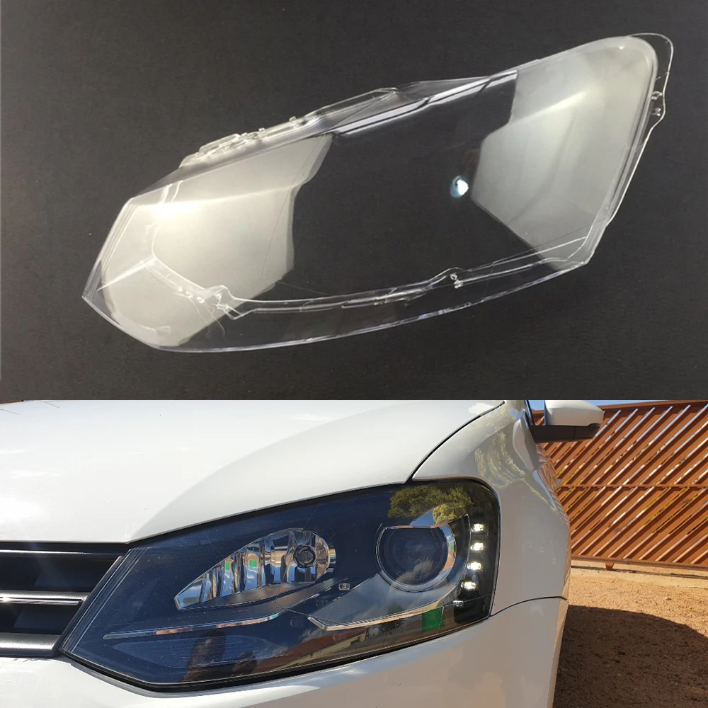 Headlamp Cover For Volkswagen VW Polo MK5 2011 2012 2013 Car Headlight Headlamp Clear Lens Auto Shell Cover
