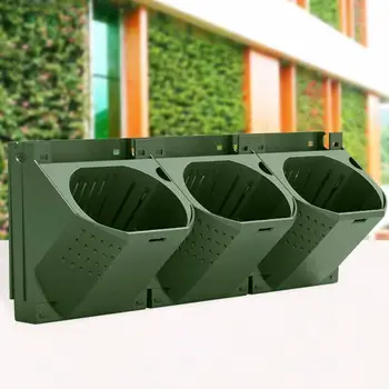 

Outdoor Wall Mounted Three-dimensional Greening Plant Flower Pot Fence Wall Vertical Flower Container Box Garden Supplies