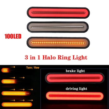 

Led brake lights, truck stop lights, 3 by 1, neon, waterproof, rear stop and stop lights, variable rotary signal, 12V, 24 V, 100