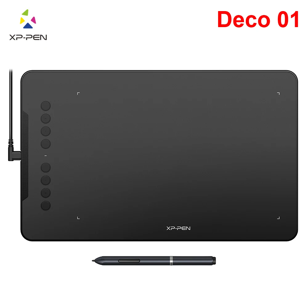 

XP-Pen Deco01 V1 Graphic Tablet Drawing Digital Tablets 8192 Level Art Animation for Kids Windows MAC 8 with Battery Free Pen