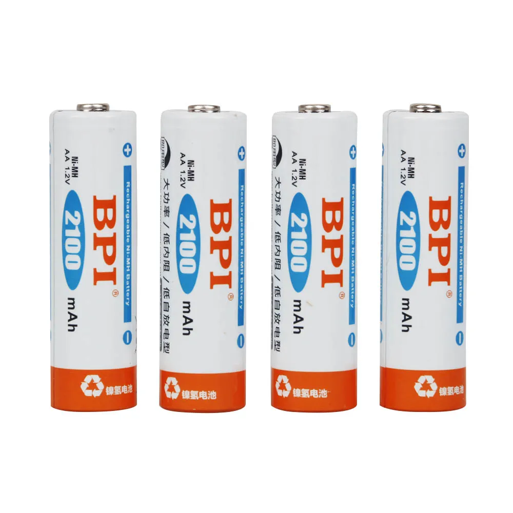 

10PCS BPI 1.2V Battery AA 2100mAh Nickel Metal Hydride Low Self-Discharge NiMH Rechargeable Batteries 18650 battery 100pcs