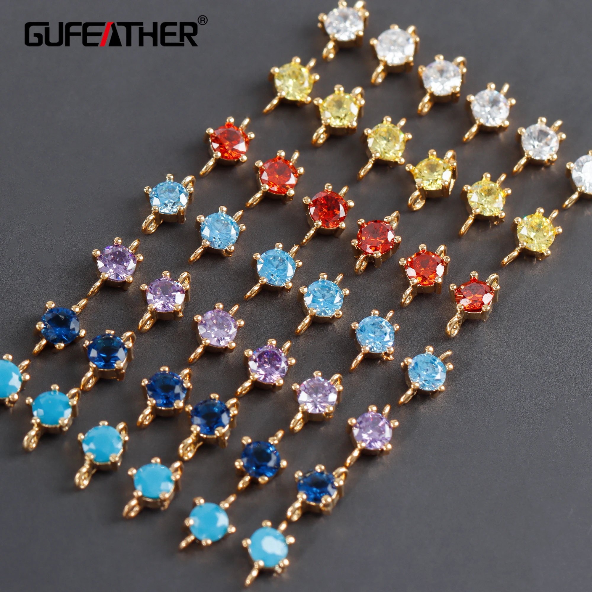 

GUFEATHER M1043,jewelry accessories,pass REACH,nickel free,18k gold plated,copper,zircons,diy earrings,jewelry making,20pcs/lot