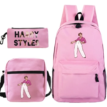 

Harry Styles fashion three-piece backpack simple large-capacity nylon school bag men and women travel backpack school bag