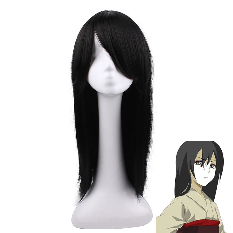 

Naruto Orochimaru Role Play Wig Black Long Straight Synthetic Hair With Bangs High Temperature Fiber Cospaly Full Wigs