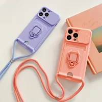 Naszyjnik pasek smycz etui na telefon dla Xiaomi Redmi uwaga 10 9 9S 8 Pro 9T Mi Poco X3 11 Lite magnetyczny pierścień stojak ochrona pokrywa 1